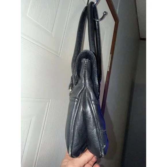 Xude London Black Soft Genuine Leather Shoulder Bag With Bow Leather - Picture 6 of 13